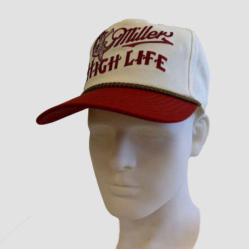 slide 1 of 4, Men's Miller Girl Baseball Hat - Red/Cream, 1 ct