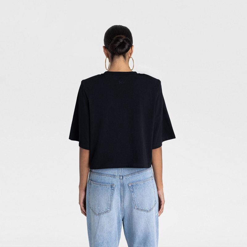 slide 2 of 3, KBB by KAHLANA Women's Short Sleeve T-Shirt 'The Trice Tee' - Black M, 1 ct