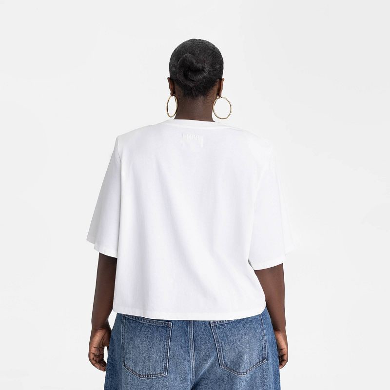 slide 2 of 3, KBB by KAHLANA Women's Short Sleeve T-Shirt 'The Trice Tee' - White XXL, 1 ct