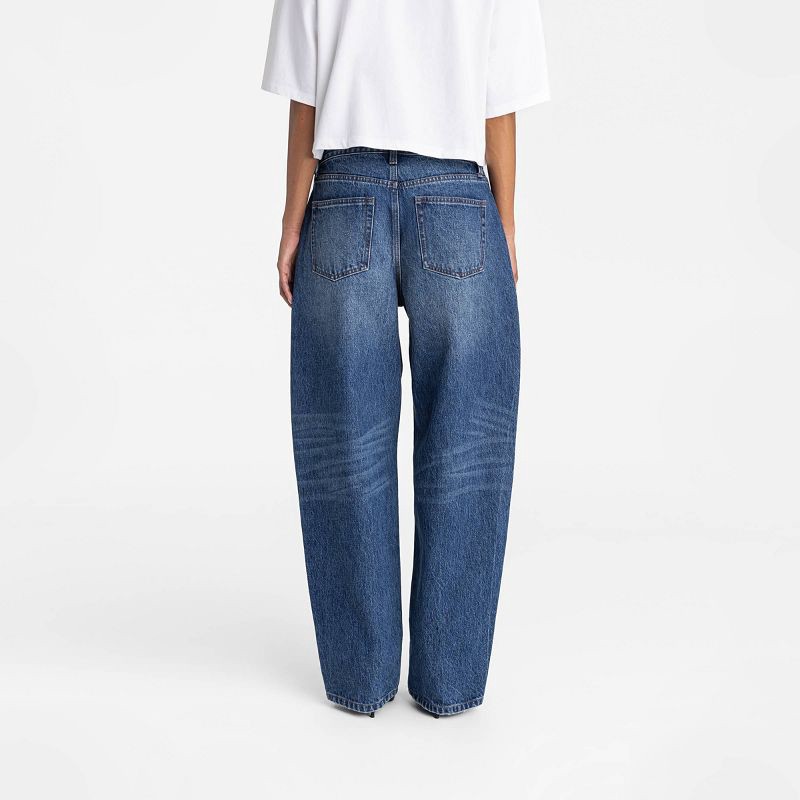 slide 2 of 3, KBB by KAHLANA Women's Mid-Rise Wide Leg 'The Kahlana Jean' - Dark Wash 2, 1 ct