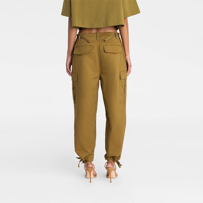 slide 2 of 3, KBB by KAHLANA Women's Mid-Rise Straight Leg 'The Cargo Jogger' - Tan M, 1 ct