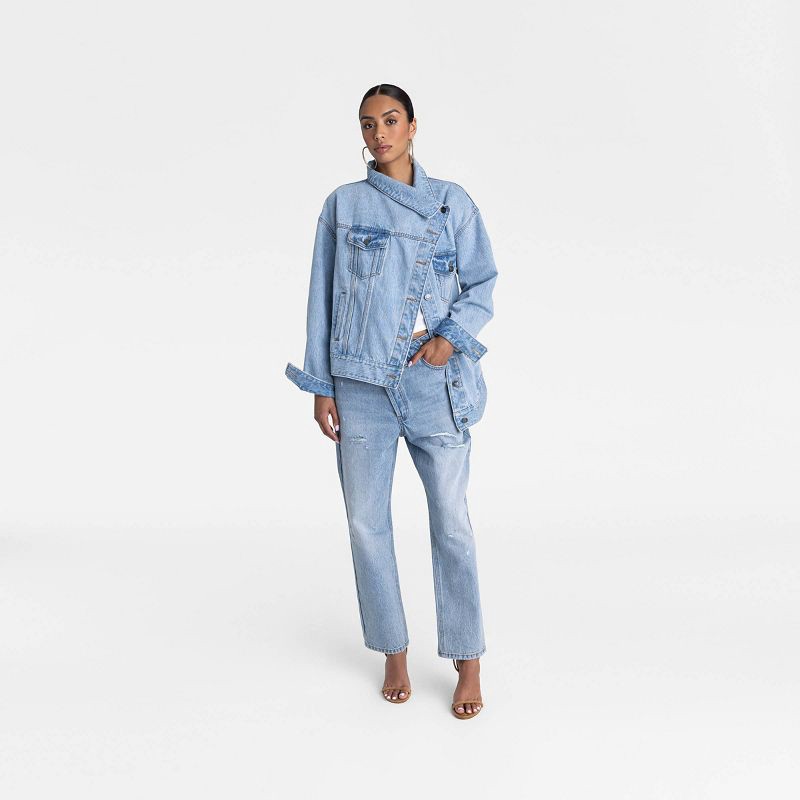 slide 3 of 3, KBB by KAHLANA Women's 'The Denim Jacket' - Light Wash XS, 1 ct