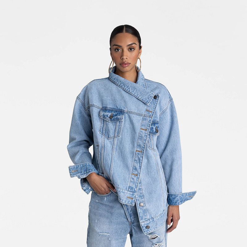 slide 1 of 3, KBB by KAHLANA Women's 'The Denim Jacket' - Light Wash XS, 1 ct