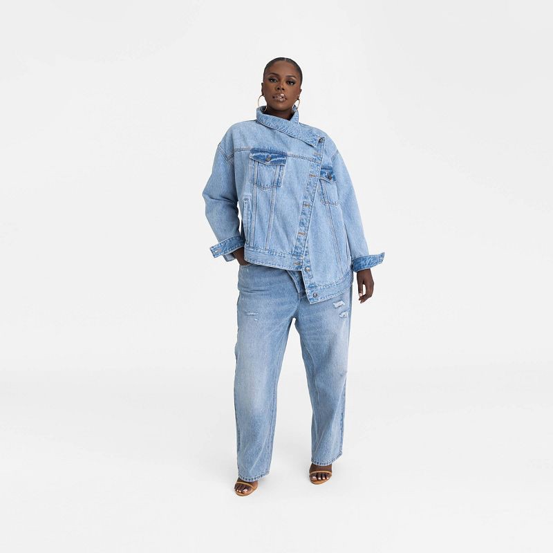 slide 3 of 3, KBB by KAHLANA Women's 'The Denim Jacket' - Light Wash XXL, 1 ct