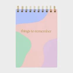 Top Things to Remember 5"x7" 192 Pages Spiral College Notebook - Spritz™