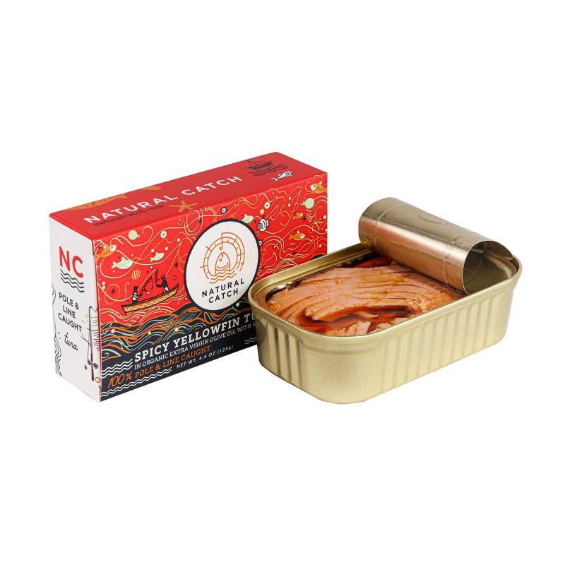 slide 2 of 3, Natural Catch Spicy Chili Flavor Yellowfin Tuna Filets In Organic Extra Virgin Olive Oil - 4.4 oz, 4.4 oz