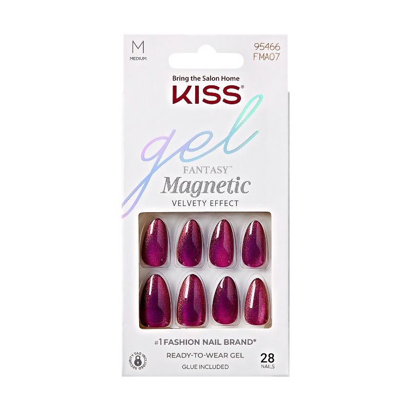 slide 1 of 9, KISS Products Gel Fantasy Magnetic Fake Nails - Stream - 31ct, 31 ct