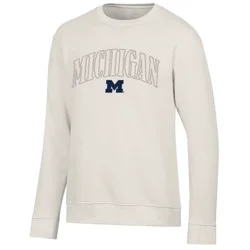 NCAA Michigan Wolverines Men's Crew Neck Fleece Sweatshirt - S