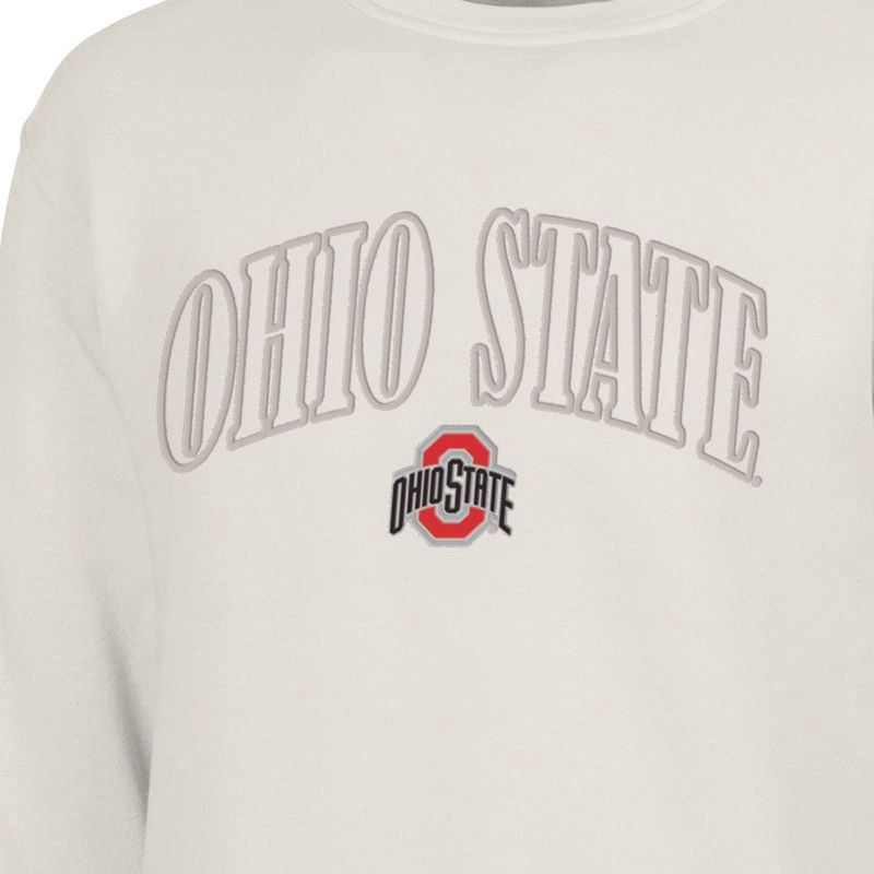 slide 3 of 3, NCAA Ohio State Buckeyes Men's Crew Neck Fleece Sweatshirt - M, 1 ct