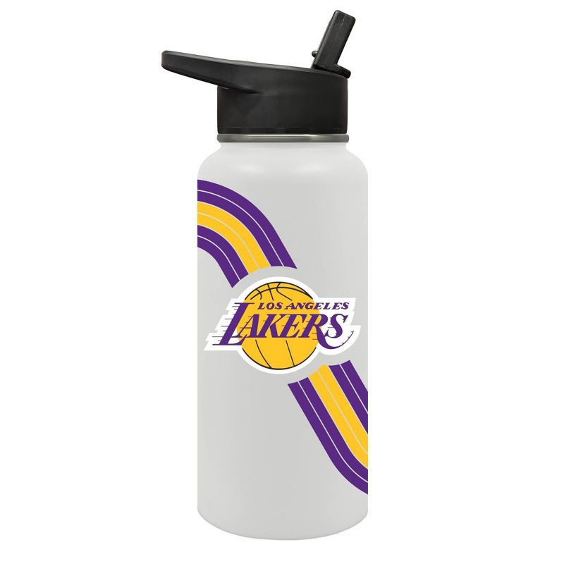 slide 1 of 5, NBA Los Angeles Lakers Retro Wave Thirst Water Bottle - 32oz, 32 oz