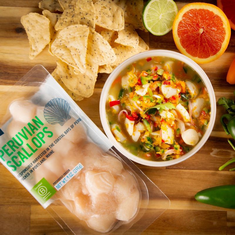 slide 3 of 4, My Fish Dish Grab & Go Bay Farm Raised Raw Scallop Frozen - 9oz, 9 oz