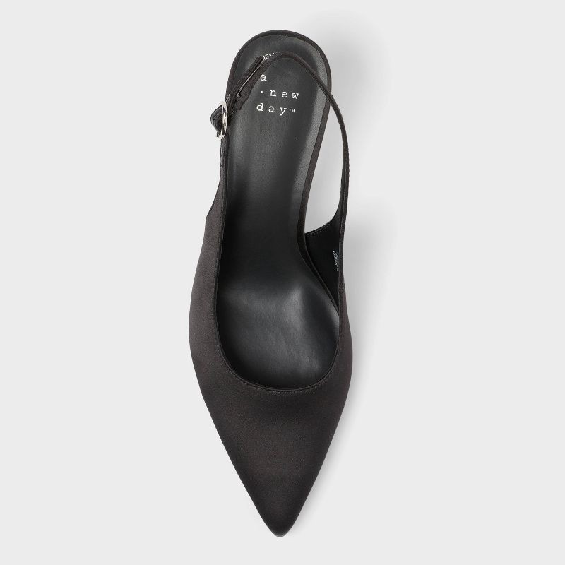 slide 3 of 3, Women's Simone Rhinestone Ball Heels - A New Day™ Black 10, 1 ct