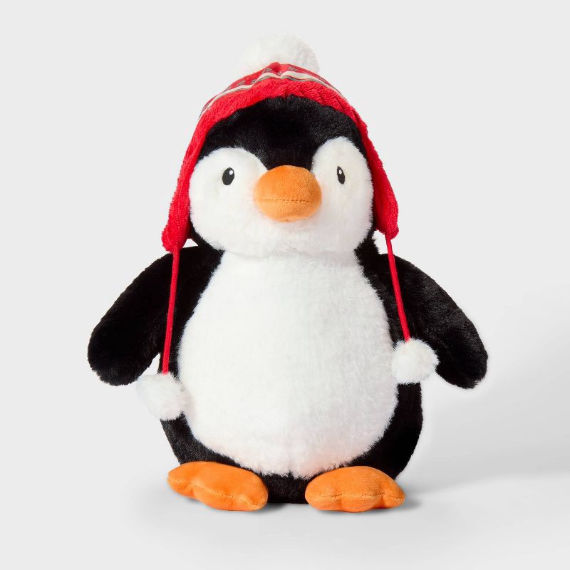 slide 1 of 4, 12'' Penguin with Hat Stuffed Animal - Gigglescape™, 1 ct