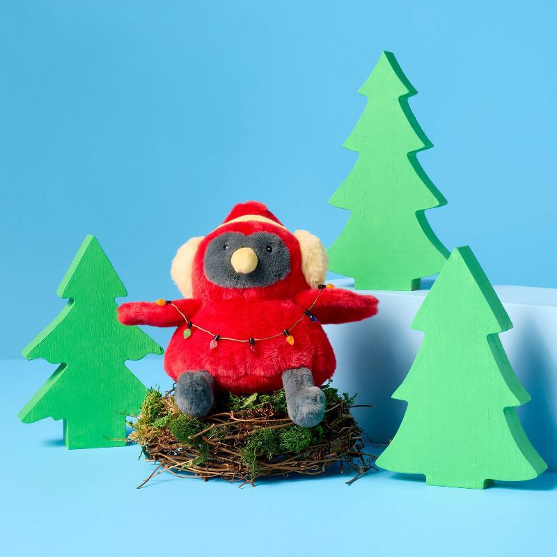 slide 2 of 3, 7" Cardinal Bird with Ear Muffs Stuffed Animal - Gigglescape™, 1 ct