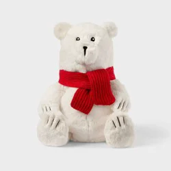 12'' Polar Bear with Scarf Stuffed Animal - Gigglescape™