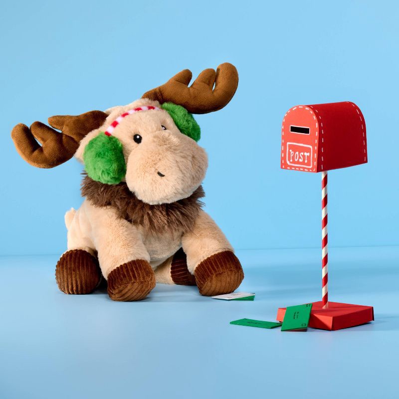 slide 2 of 3, 14'' Moose with Ear Muffs Stuffed Animal - Gigglescape™, 1 ct