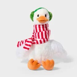 13'' Goose with Scarf and Ear Muffs Stuffed Animal - Gigglescape™