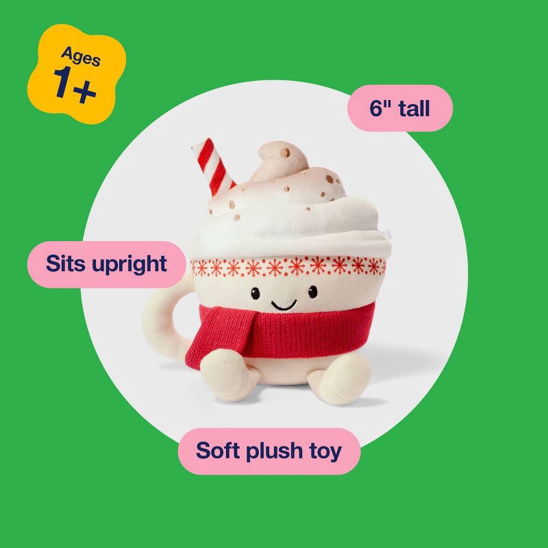 slide 5 of 5, 6" Cocoa Mug Plush - Gigglescape™, 1 ct