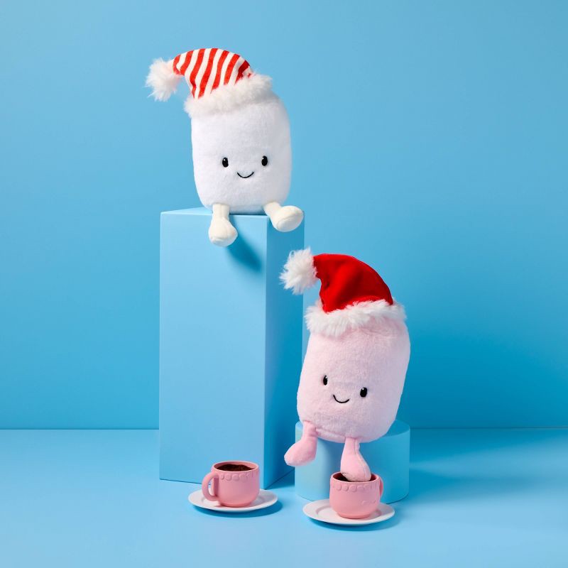 slide 2 of 3, 5.5" Marshmallow with Hat Plush - Gigglescape™, 1 ct