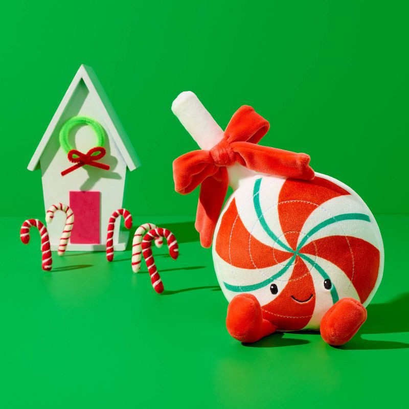 slide 2 of 5, 9" Peppermint Lollipop Plush - Gigglescape™, 1 ct