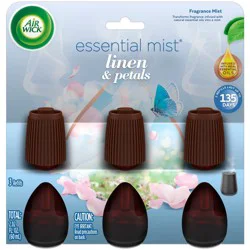 Air Wick Essential Mist Triple Refill Aromatherapy Diffusers - Linen & Petals - 3ct: Electric Oil Diffuser, 6.5" Height
