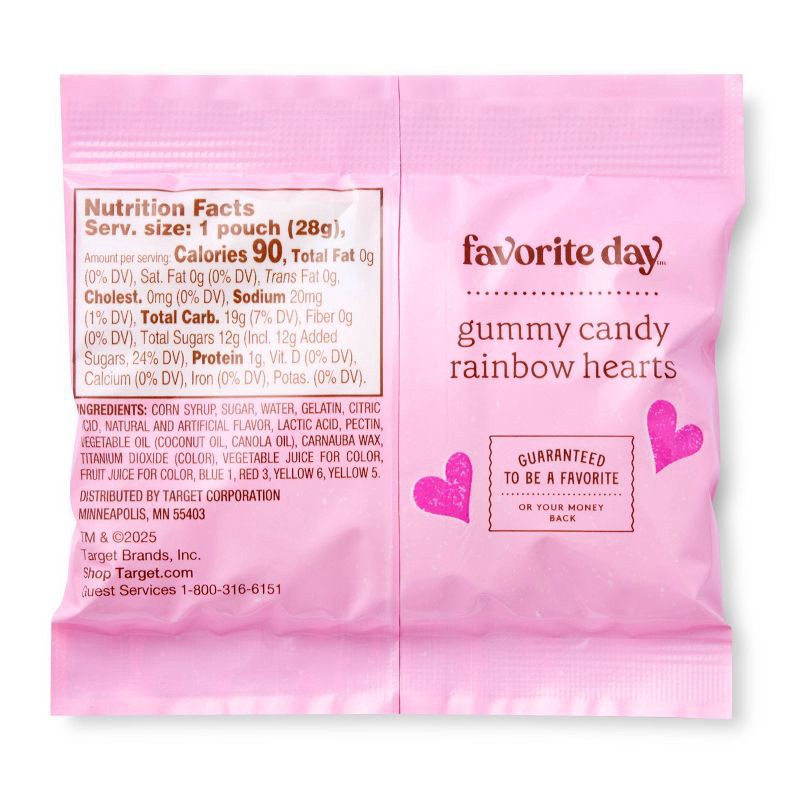 slide 2 of 4, Valentine's Puppy Plush with Rainbow Hearts Candy - 1oz - Favorite Day™, 1 oz