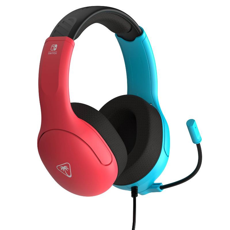 slide 9 of 13, Turtle Beach Airlite Fit Wired Headset for Nintendo Switch - Neon Blue/Red: Lightweight Design, On-Ear Volume Control, 1 ct