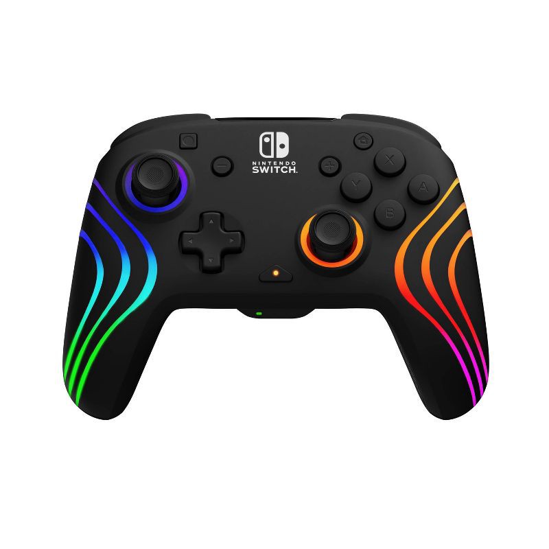 slide 10 of 16, PDP Afterglow Wave Wireless Controller with Motion for Nintendo Switch - Black: Ergonomic Bluetooth Gamepad, Rechargeable Battery, 1 ct