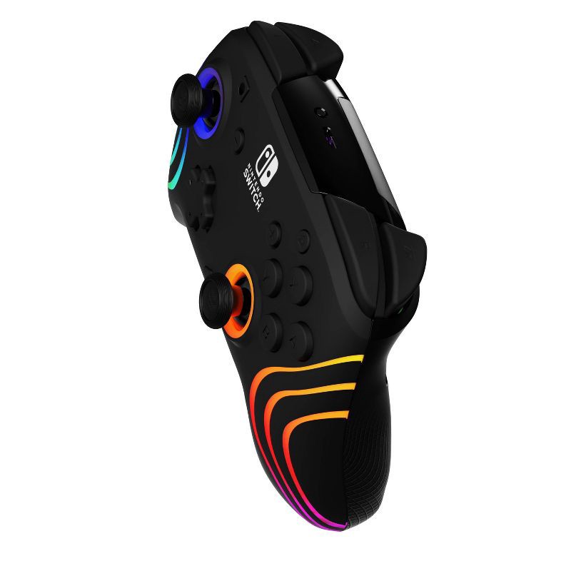 slide 11 of 16, PDP Afterglow Wave Wireless Controller with Motion for Nintendo Switch - Black: Ergonomic Bluetooth Gamepad, Rechargeable Battery, 1 ct