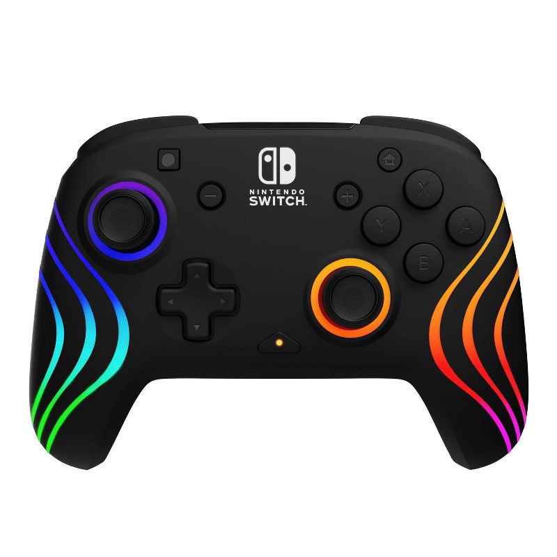 slide 1 of 16, PDP Afterglow Wave Wireless Controller with Motion for Nintendo Switch - Black: Ergonomic Bluetooth Gamepad, Rechargeable Battery, 1 ct