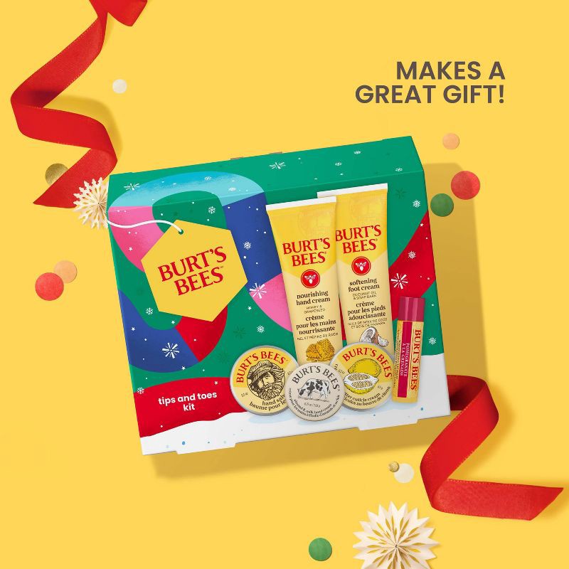 slide 3 of 6, Burt's Bees Tips and Toes Holiday Stocking Stuffer Gift Set - 6pc, 6 ct