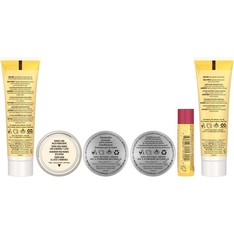 slide 6 of 6, Burt's Bees Tips and Toes Holiday Stocking Stuffer Gift Set - 6pc, 6 ct