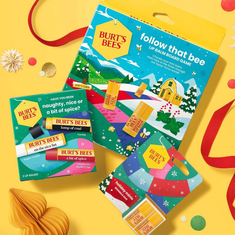 slide 9 of 11, Burt's Bees Holiday Limited Edition Stocking Stuffer Mini Lip Balms - Beeswax - 0.049oz/2ct, 0.049 oz, 2 ct