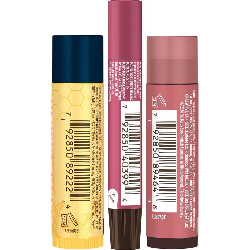 slide 6 of 6, Burt's Bees Holiday Limited Edition Mistletoe Kiss Lip Balm Gift Set - Red Dahlia/Fig/Vanilla - 3pc, 3 ct