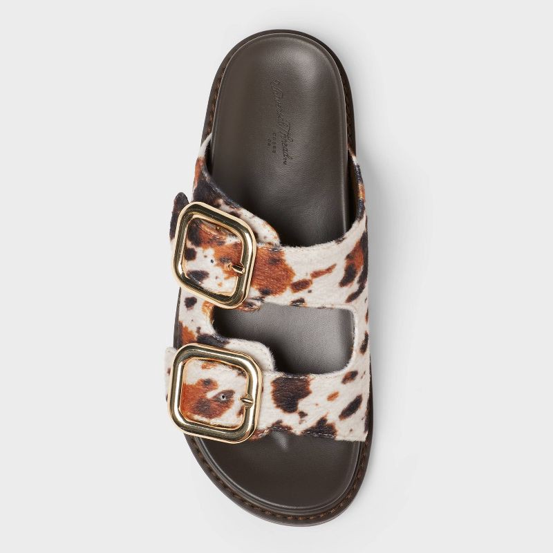 slide 3 of 4, Women's Collin Sandals with Memory Foam Insole - Universal Thread™ Dark Brown 7, 1 ct