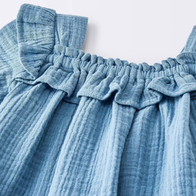 slide 3 of 4, Baby Girls' 2pc Gauze Long Sleeve Top and Bloomer Set - Cloud Island™ Blue 18M, 2 ct