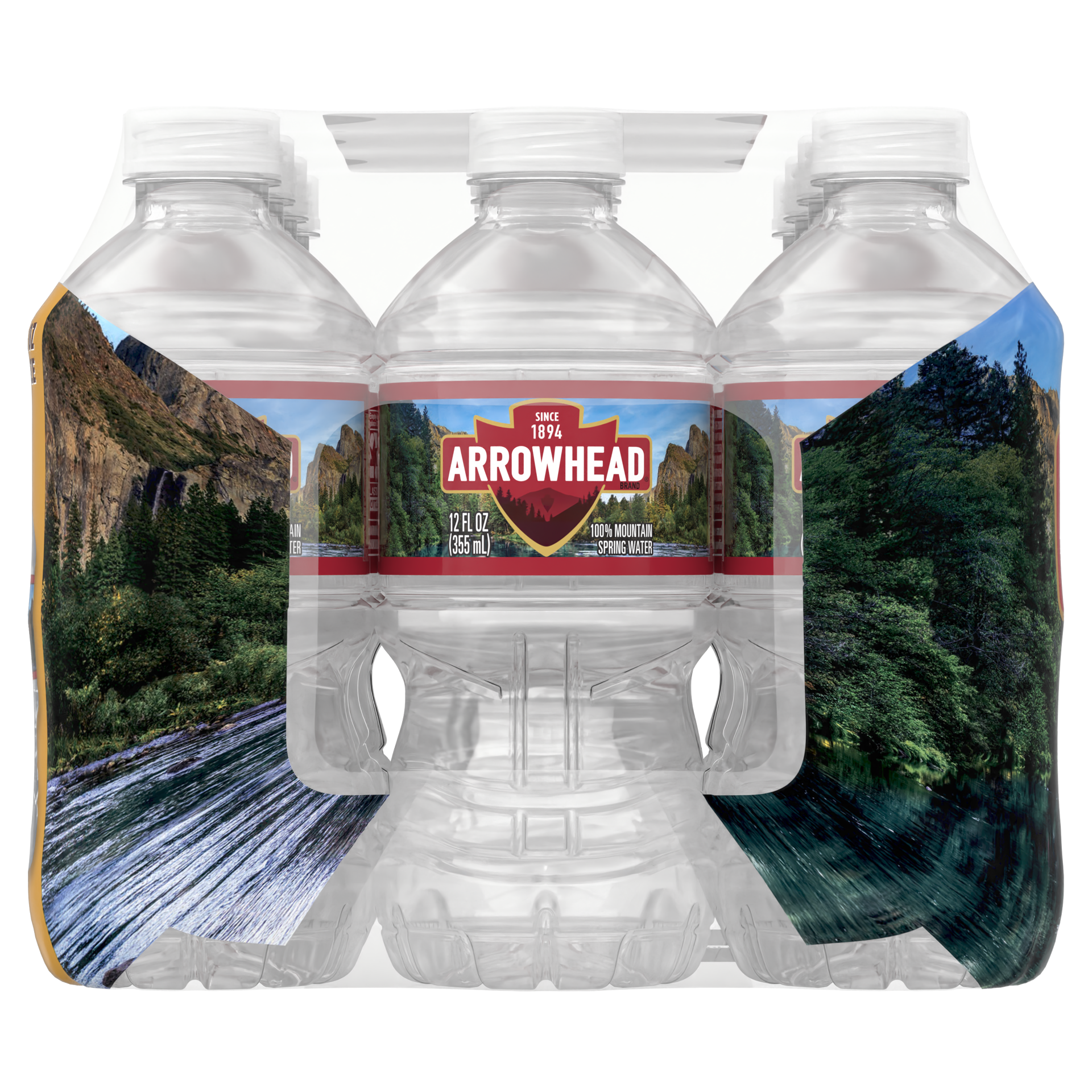 slide 4 of 5, Arrowhead 100% Mountain Spring Water Plastic Bottle, 12 Ct, 12 Oz, 