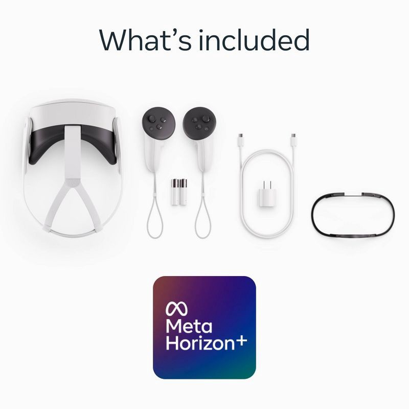 slide 7 of 9, Meta Quest 3S 128GB All-In-One Virtual Reality Headset – includes a 3-Month Trial of Meta Horizon+: USB-C Connection, Bluetooth & Wi-Fi, 1 ct