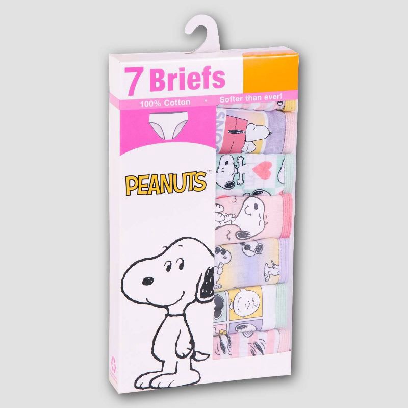 slide 2 of 4, Girls' Snoopy 7pk Cotton Briefs - 4, 7 ct