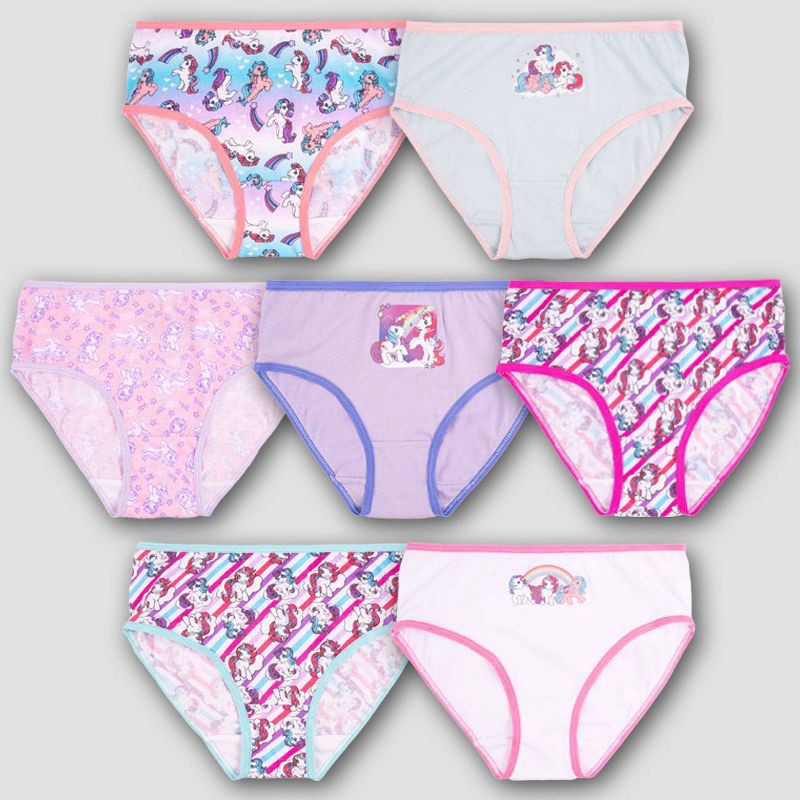 slide 1 of 4, Girls' My Little Pony 7pk Cotton Briefs - 6, 7 ct