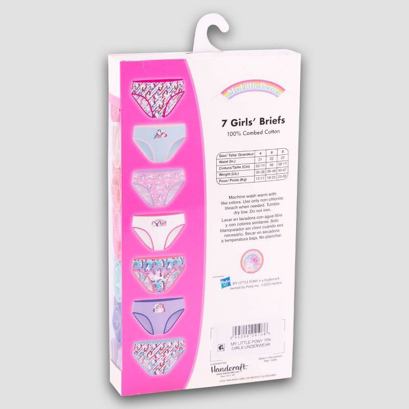 slide 3 of 4, Girls' My Little Pony 7pk Cotton Briefs - 8, 7 ct