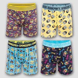 Boys' SpongeBob SquarePants 4pk Athletic Boxer Briefs - 4