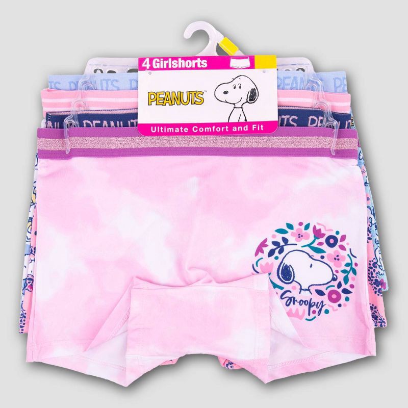 slide 2 of 4, Girls' Snoopy 4pk Underwear - 4, 4 ct