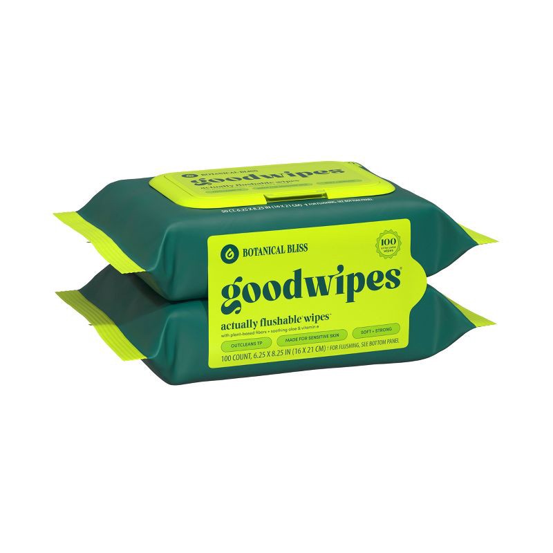 slide 3 of 8, Goodwipes Flushable Personal Wipes - Botanical Bliss - 50ct/2pk, 2 pk; 50 ct
