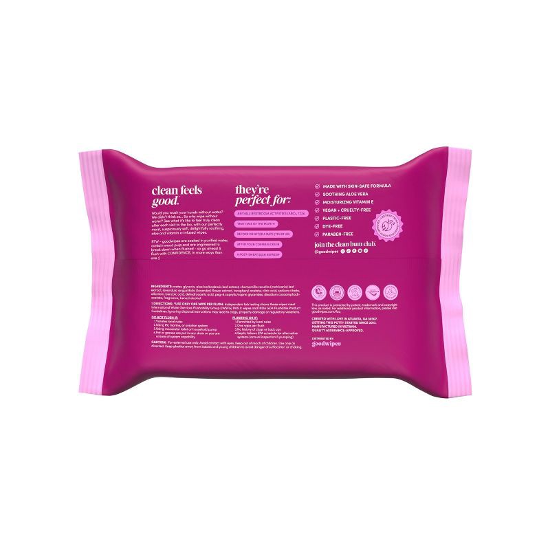 slide 4 of 8, Goodwipes Flushable Personal Wipes - Rosewater - 50ct/4pk, 50 ct, 4 ct