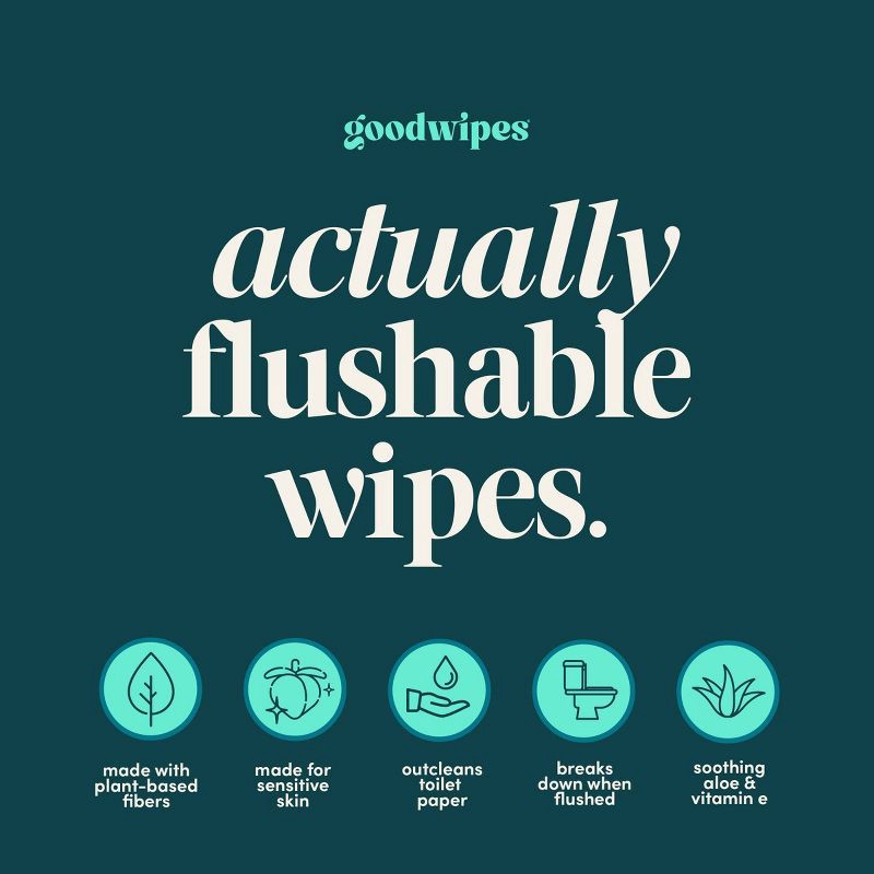 slide 7 of 8, Goodwipes Flushable Personal Wipes - Shea-Coco - 50ct/4pk, 50 ct, 4 ct