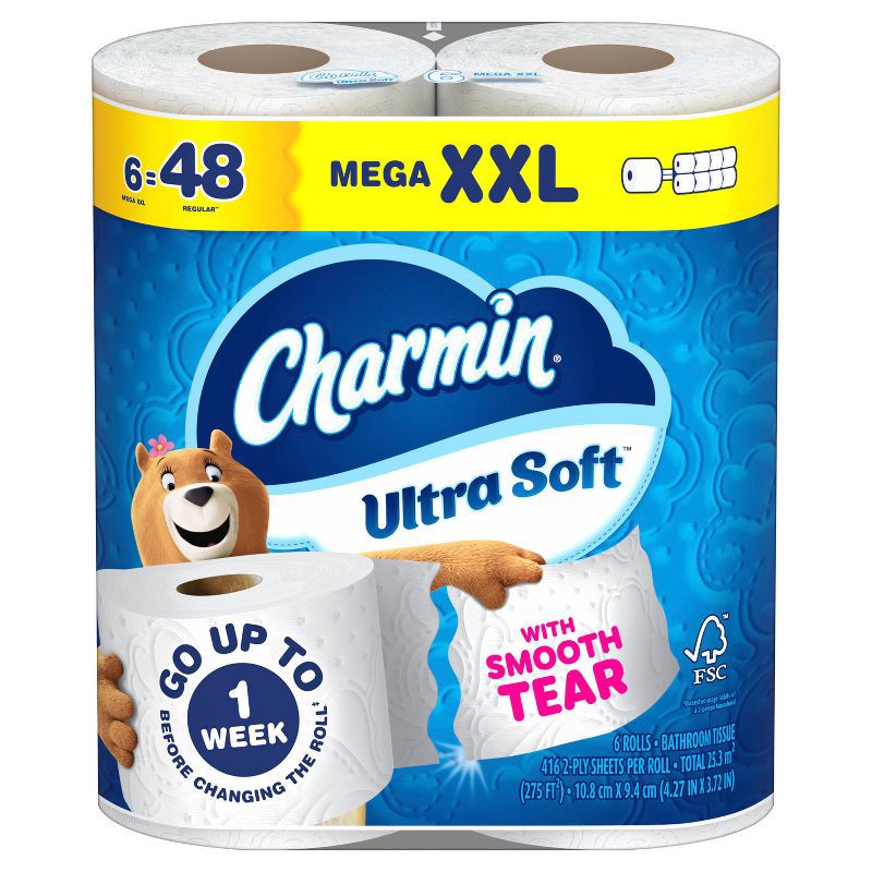 slide 14 of 16, Charmin Ultra Soft Bath Septic-Safe Toilet Paper - 6 Mega XXL Rolls, 1 ct