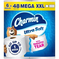 Charmin Ultra Soft Bath Septic-Safe Toilet Paper - 6 Mega XXL Rolls