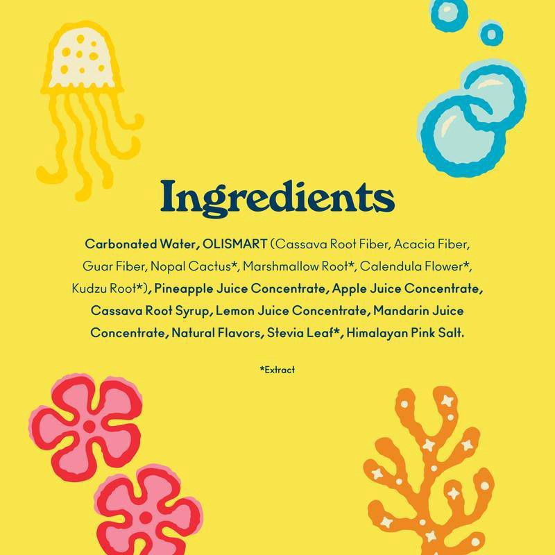 slide 6 of 9, OLIPOP Spongebob Pineapple Paradise Soda - 4pk/12 fl oz Cans, 4 ct; 12 fl oz