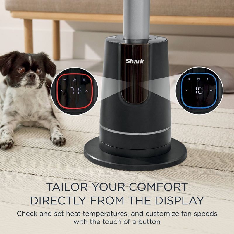 slide 13 of 15, Shark TurboBlade Cool and Heat Ultra Customizable Bladeless Tower Fan and Heater Pivots Twists Oscillates TH202, 1 ct